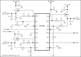 ±1%, Ultra-Low Output Voltage, Dual and Triple Linear n-FET Controllers