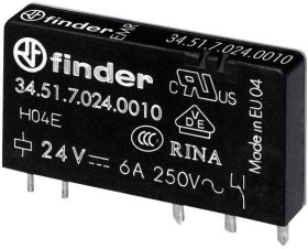 Finder 34.51.7.024.4010 Przekaźnik SMT 24 V/DC 6 A 1 zestyk przełączny 1 szt. tuba