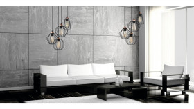 Duża Lampa Sufitowa Metalowa Czarna Z Serii Sitya Black K-4383 Kaja Lighting