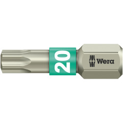 Wera 05071034001 Torsion Stainless Steel Bit For Torx Screws TX20 x 25mm