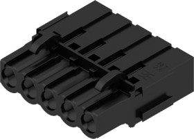 Socket header, 5 pole, pitch 5.08 mm, straight, black, 1712140000