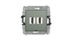 Icon Mechanizm Gniazda Podwójnego Hdmi 2.1, 8K, Bez Pola Opisowego Szałwiowy...