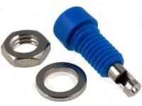 BAN20-G-B Gniazdo bananowe na obudowę - standard 2.0mm niebieskie