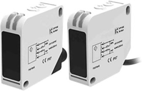 Czujniki fotoelektryczne Przez odbicie belki Przekaźnik NO/NC w obudowie prostokątnej zakres 60 m