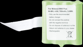 700 mAh, NiMH for MIDLAND G6
