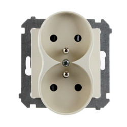 Gniazdo podwójne z/u kremowe DGZ2MZ.01/41 Kontakt Simon54