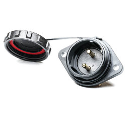 Złącze wielostykowe przemysłowe 2-pinowe Montaż na kołnierzu Gniazdo RS PRO