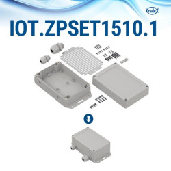 IOT.ZPSET1510.2 PC - Zestaw iot.zpset1510 do montażu płytek sbc z obudową jasnoszarą i przeźroczystym wieczkiem PC