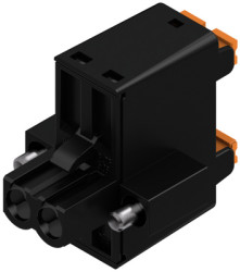 Pin header, 2 pole, pitch 5.08 mm, straight, black, 1000930000