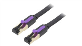 Icabk Patch Cord U/Ftp 7 Linka Cu Pvc Czarny 8M 30Awg