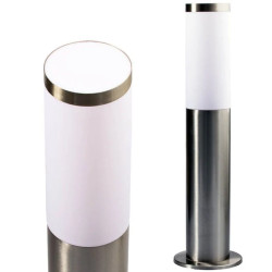 Lampa Ogrodowa LED Słupek E27 TUBA NISKA SATYNOWA 45cm