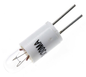 Oświetlenie wskaźnika 12 V Dwa styki bezbarwna 0.7 lm RS PRO rozmiar T1 1/4