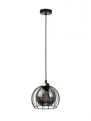 Lampa wisząca nowoczesna loftowa 1xE27 SOLO BLACK/GOLD