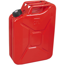Sealey JC20SCR Screw Cap Metal Jerry Can 20L - Red