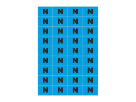 Arkusz samoprzylepny oznacznik przewód neutralny "N" NOZ-N TRYTYT