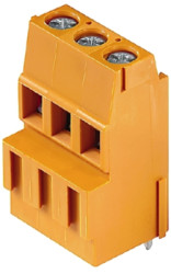 PCB terminal, 3 pole, pitch 5.08 mm, AWG 24-14, 15 A, screw connection, orange, 1766310000