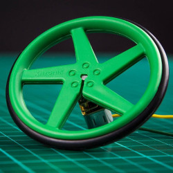 Kitronik 50:1 ratio gear motors - with green wheels - 2 pcs