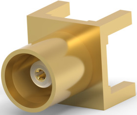 MCX panel socket 50 Ω, solder connection, straight, 1060984-1