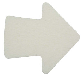 Nalepki ze strzałkami Ogólne niebezpieczeństwo Etykieta