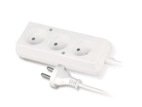 Przedłużacz 3-gniazda b/u 10A 1,5m /OMY 2x1/ biały PS-360 T-105300