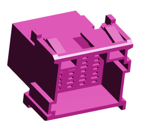 Złącze samochodowe 15-pinowe TE Connectivity 3-rzędowe Męski Timer Wciskane Obudowa złącza samochodowego