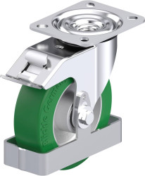 Blickle 911531 L-ALST 125K-FI-FS Rolka obrotowa z blachy stalowej Średnica koła: 125 mm Maksymalne obciążenie: 250 kg 1