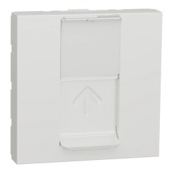 Płytka centralna 1xRJ45 dla keystone, Unica, 2 moduły, biała