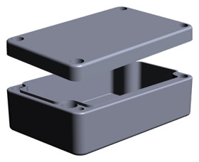 Obudowa Aluminium szerokość zew. 98 mm długość zew. 98 mm wys. zew. 34 mm RS PRO IP65, IP66, IP67, IP68