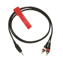 PRZEWÓD AUDIO mJACK/2RCA 5m REDS