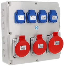 Rozdzielnica 5x32A 2x5x16A 4x3x16A INA=32A IP54 SB-007005-S0050-54