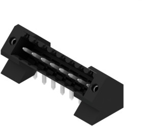 Pin header, 8 pole, pitch 3.5 mm, angled, black, 1003570000