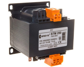 Transformator 1-fazowy bezpieczeństwa STM 250 400(230)/ 24V 10,4A, Ta 40, 16224-9905