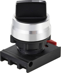 TRU COMPONENTS TC-12835256 ONPOW26BK-X/21 Przełącznik wyboru, przedni element blokada czarny 2 x 90 ° 1 szt.