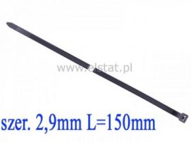 Opaska zaciskowa 2,9 x 150mm; czarna