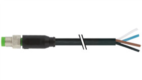 Konektor M8 Męski Prosty Z Wolnym Końcem Przewodów 3M 7000-08011-6110300