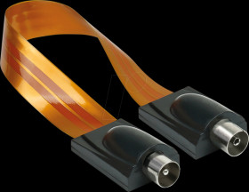 S-FD26KSK SAT window feed-through, IEC/coax male / female, 0.26 m, transpa