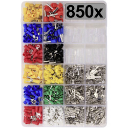 TruComponents 330077 Crimp set 0.5 mm² 6 mm² R/B/Y/Gr/W/Clear 850 pc(s)