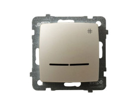 KARO Wyłącznik krzyżowy z podświetleniem niebieskim IP-20 zaciski gwintowe ecru perłowy ŁP-4SS/m/42 OSPEL