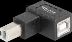 67205 USB 2.0 adapter, B male &gt; B female 90° top