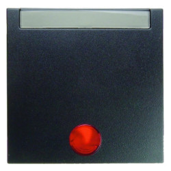 Klawisz z 5 dołączonymi soczewkami i polem opisowym antracyt B.1/B.3/B.7 Glas 16281606