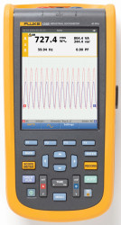 Oscyloskop 40MHz Fluke przenośny Cyfrowy CAT III 750 Vrms, CAT IV 600 Vrms 125B z kalibracją DKD CAN, RS232, RS422,