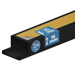 Kanał elektroinstalacyjny / Korytko kablowe samoprzylepne 25х16 (2m) Ciemny Antracyt EDO777763