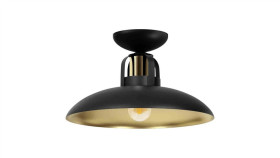 Lampa Sufitowa Felix Black/Gold 1Xe27 Mlp8905 Milagro