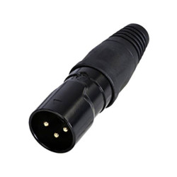 Rean RCX3M-Z-002-1 XLR Connector Plug Straight 3 Pins 1pc.