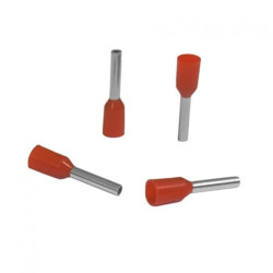 Końcówka tulejkowa izolowana HI 1/8 (100szt.) czerwona DIN