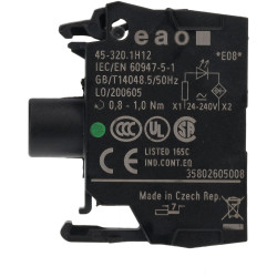 EAO 45-320.1H12 EAO Series45 Illum Element FrontMount Green Screw 24-240V Ac/Dc