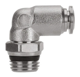 Adapter gwintowany typu kolanko gwint – rura RS PRO Adapter gwintowany kolankowy M5 męskie