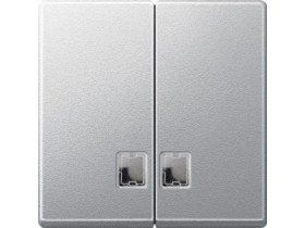 MERTEN Klawisz System M podwójny duże okienko aluminiowy MTN437560 SCHNEIDER ELECTRIC