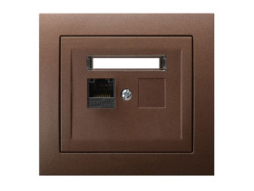 KIER Gniazdo komputerowe kat.5e MMC brązowy metalik GPK-1W/K/52 OSPEL