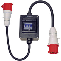 Walther Werke 64Z1101 CEE Adapter 32A 5-Pin 400V IEC61439 Rubber Box